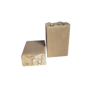 NW Soap Company Milk and Oatmeal goat milk soap bars unwrapped. 