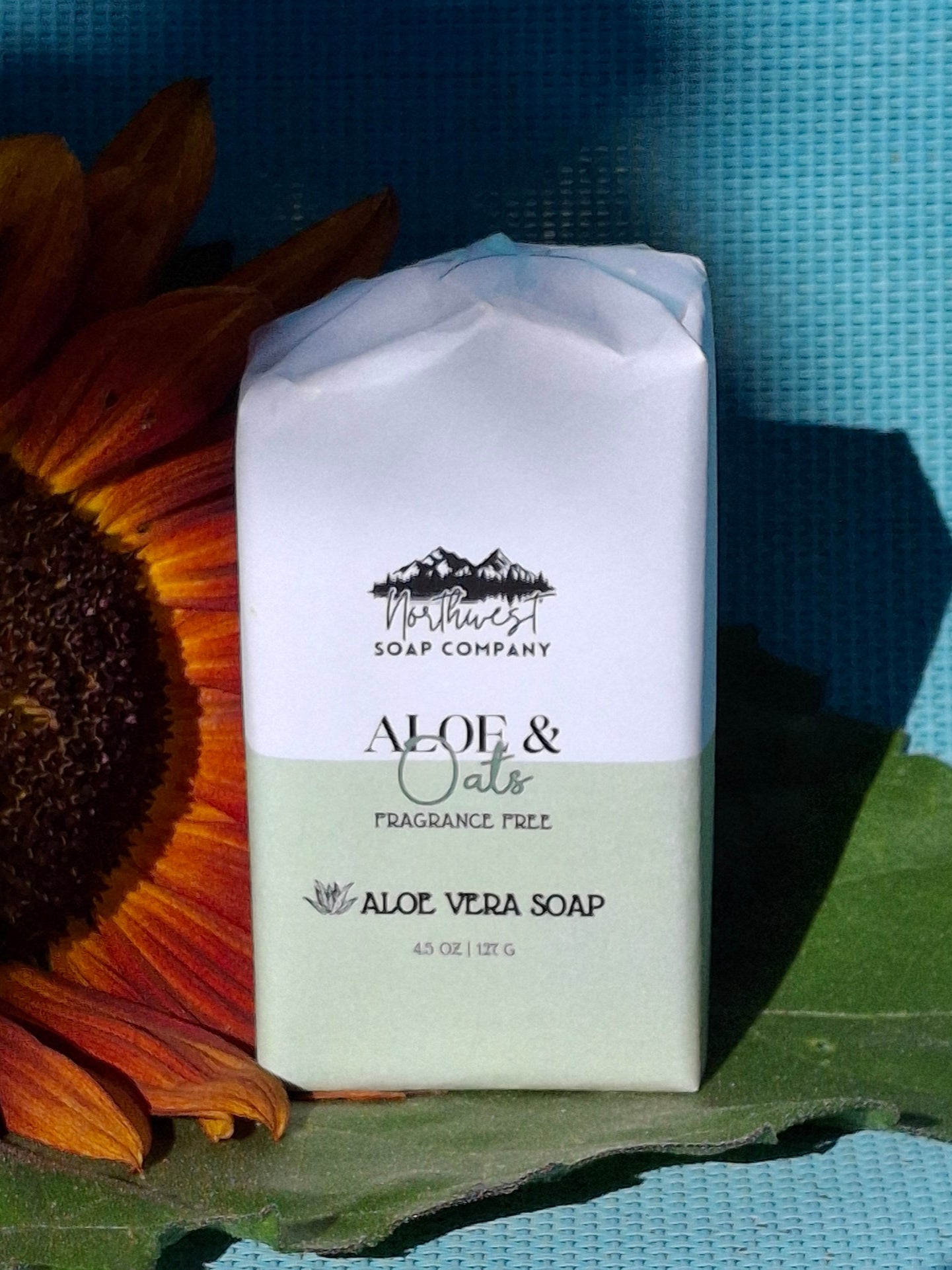 NW Soap Aloe and Oats Body Bars unwrapped.