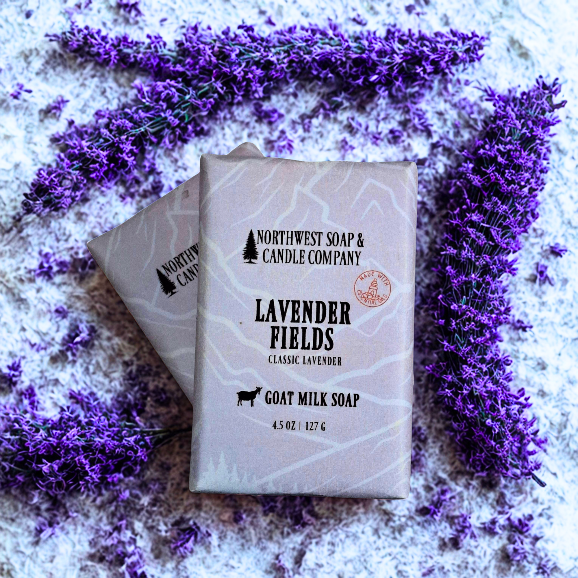 NW Soap Lavender Body Bar unwrapped