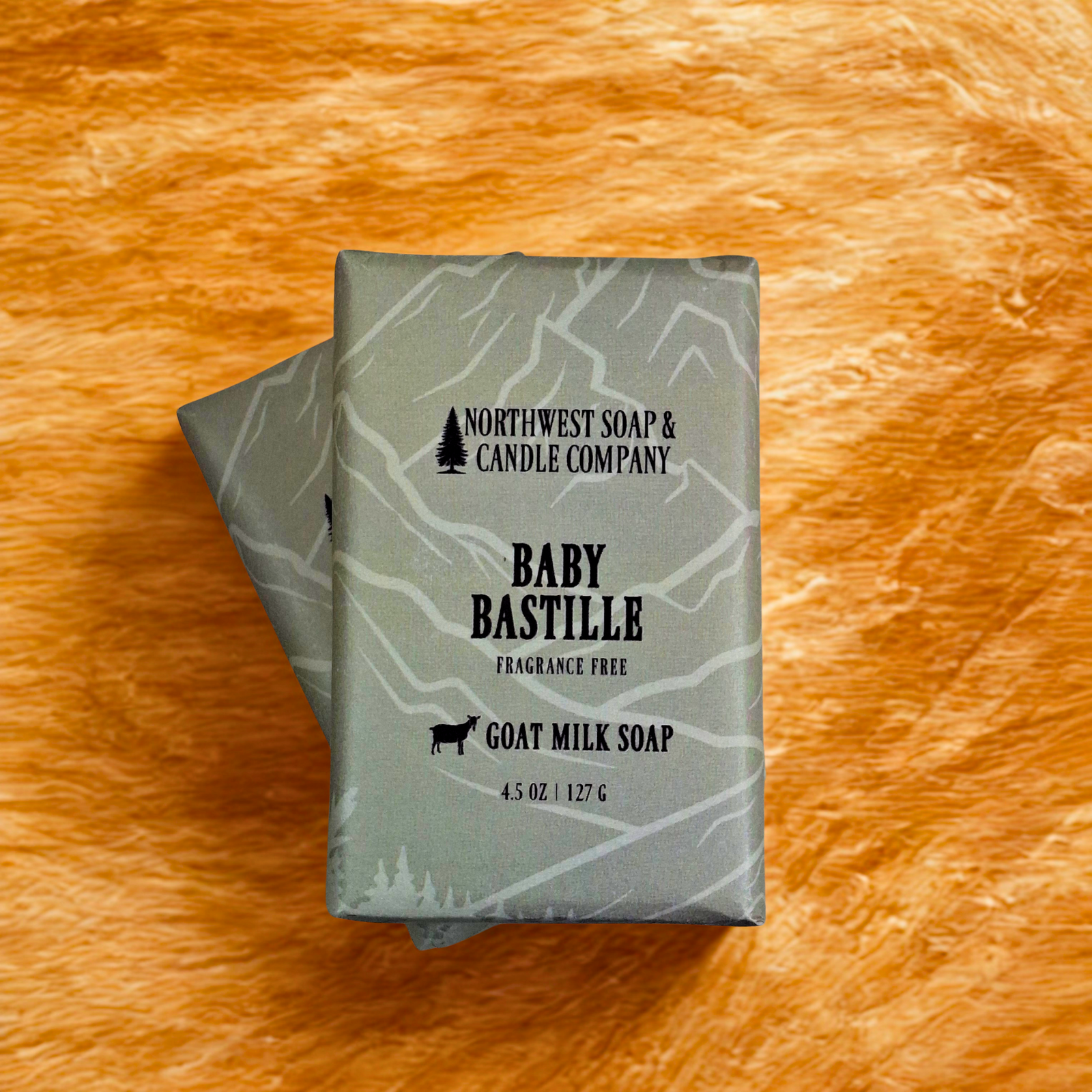 NW Soap Baby Bastille Body Bar unwrapped.