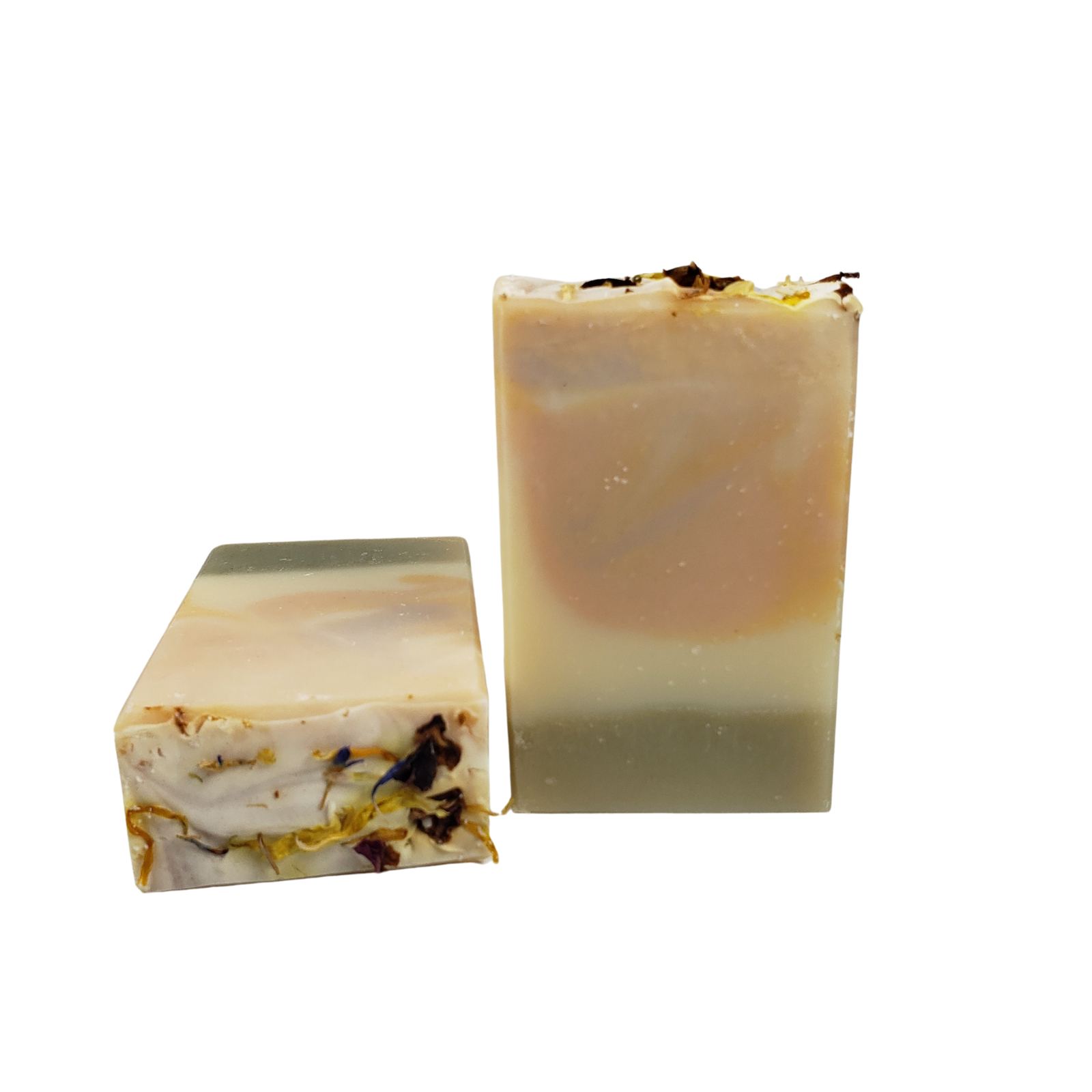 Two Summer Meadow Natural Body Bars unwrapped by Northwest Soap Company