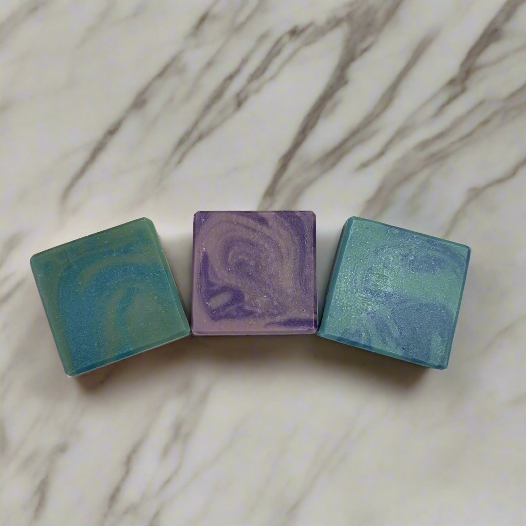 picture of four of our whitle label soaps