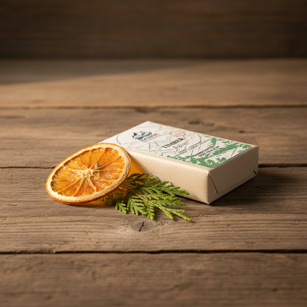 The Logger Natural Body Bar Soap Lather and Wicks